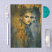 Ethereal Feminine Mystical Duality EW2R Decoupage Tissuepapier (Craft)