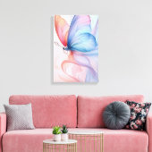 Ethereal Flight: Silk Wings Canvas Print (Insitu (Woonkamer))