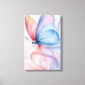 Ethereal Flight: Silk Wings Canvas Print (Voorkant)
