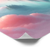 Ethereal Floating Islands and Waterfalls in Pastel Poster (Hoek)