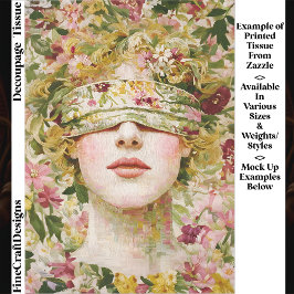 Ethereal Floral Feminine, Blindfold EW7 Decoupage Tissuepapier