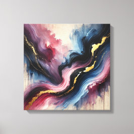 Ethereal Flow – Elegante Abstracte Kunst Canvaspri Canvas Afdruk