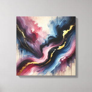 Ethereal Flow – Elegante Abstracte Kunst Canvaspri Canvas Afdruk
