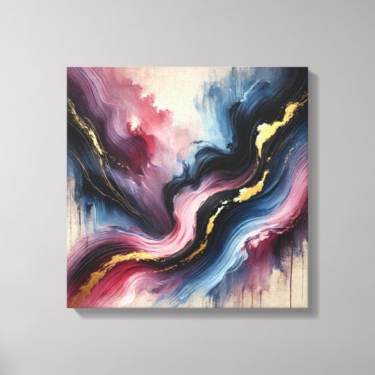 Ethereal Flow – Elegante Abstracte Kunst Canvaspri Canvas Afdruk (Voorkant)