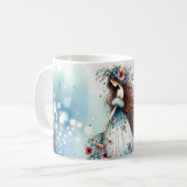 Ethereal Flower Fairy in Watercolor Dreamscape Koffiemok (Voorkant links)