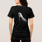 Ethereal Flowing Ghost Illustration Tri-Blend Shirt (Achterkant)