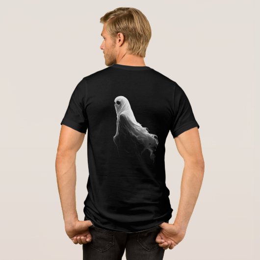 Ethereal Flowing Ghost Illustration Tri-Blend Shirt (Achterkant volledig)