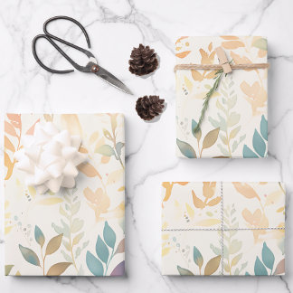 Ethereal Foliage Watercolor Botanical Inpakpapier Vel