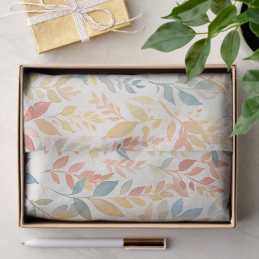 Ethereal Foliage Watercolor Botanical Tissuepapier