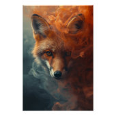 Ethereal Fox in Smoke & Mist – Mystical Poster (Voorkant)