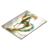 Ethereal Glass Horse Flow – Fantasy Abstract Notitieboek (Linkerzijde)