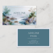 Ethereal Gold Dust Rocky Coast Abstract Landscape Visitekaartje (Voorkant / Achterkant)