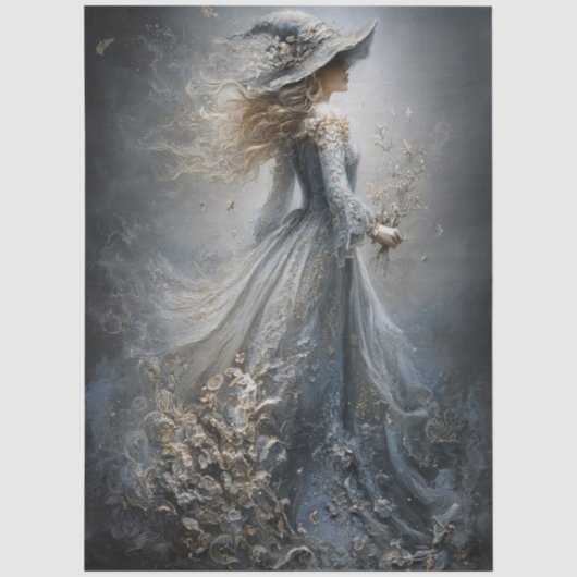 Ethereal Heks Gothic Sfeervolle Fantasie voor Deco Tissuepapier (Voorkant)