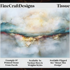 Ethereal Horizon Abstract Landschap EF6L Découpage Tissuepapier