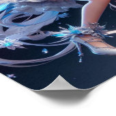 Ethereal Ice Queen Fairy with Flowing White Hair Poster (Hoek)