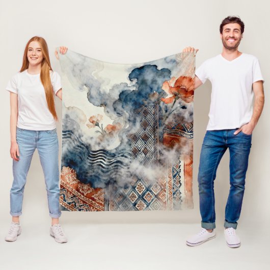 Ethereal Indonesian Batik Fleece Deken (In situ)