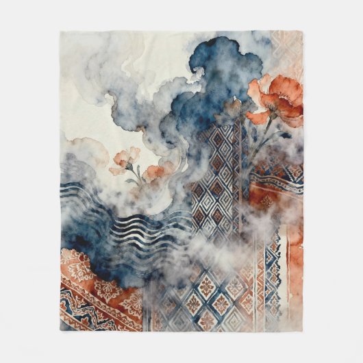 Ethereal Indonesian Batik Fleece Deken (Voorkant)