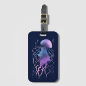 Ethereal Jellyfish Violet Blue Bagagelabel (Voorkant (verticaal))