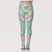 Ethereal Light Waves | Seamless Iridescent Leggings (Voorkant)