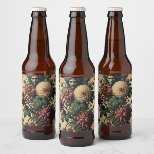 Ethereal Menace – Gothic Botanical Design Bier Etiket (Flessen)
