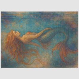 Ethereal Mermaid Siren Fantasy Decoupage Tissuepapier