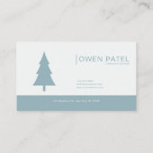 Ethereal Misty Forest Lake White Floral Gold Frame Visitekaartje (Achterkant)