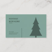 Ethereal Misty Forest Path Teal Gold Rustic Visitekaartje (Achterkant)