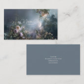 Ethereal Misty Forest Rose Floral Gold Frame Visitekaartje (Voorkant / Achterkant)