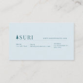 Ethereal Misty Forest White Wildflower Gold Frame Visitekaartje (Achterkant)