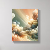 Ethereal Nebula Layers Surreal Abstract Art Design Canvas Afdruk (Voorkant)