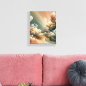 Ethereal Nebula Layers Surreal Abstract Art Design Canvas Afdruk (Insitu (Woonkamer))