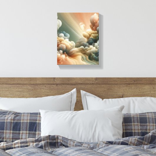 Ethereal Nebula Layers Surreal Abstract Art Design Canvas Afdruk (Insitu (Slaapkamer))