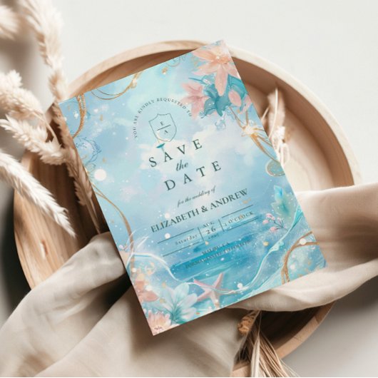 Ethereal Ocean Light Wedding Save The Date