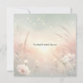 Ethereal Pastel Wildflower Field Wedding Kaart (Achterkant)