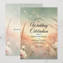 Ethereal Pastel Wildflower Field Wedding