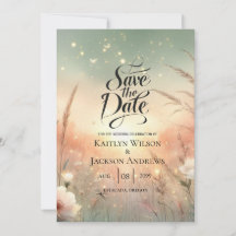 Ethereal Pastel Wildflower Field Wedding