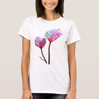 ethereal pink flowers t-shirt