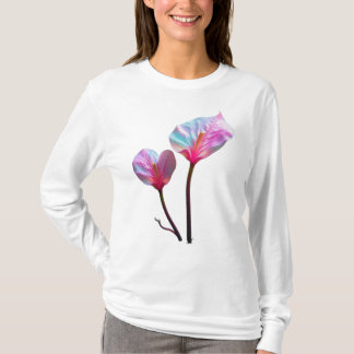 ethereal pink flowers t-shirt