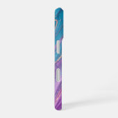 Ethereal Purple & Turquoise Marble Art Phone Case iPhone 16 Hoesje (Rechterkant)