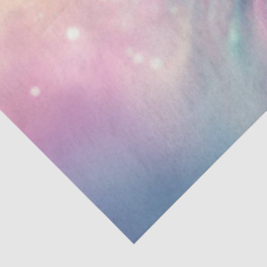 Ethereal Rainbow Unicorn Portrait Decoupage  Tissuepapier (Detail)