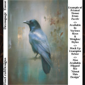 Ethereal Raven, Textured Background EQ8L Decoupage Tissuepapier