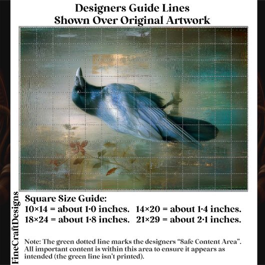 Ethereal Raven, Textured Background EQ8R Decoupage Tissuepapier