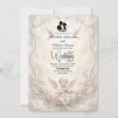 Ethereal Rococo Heavenly Cherub Clouds Wedding Kaart (Voorkant)