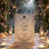 Ethereal Rococo Heavenly Cherub Clouds Wedding Kaart