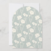 Ethereal romantic modern floral wedding kaart (Achterkant)