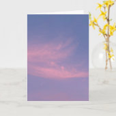 Ethereal Roze Pastel Paarse Schemerwolken Kaart (Gele Bloem)
