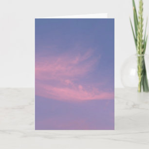 Ethereal Roze Pastel Paarse Schemerwolken Kaart