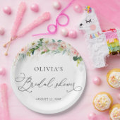 Ethereal Roze Rozen Bruiloft Feest Papieren Bordje (Feest)