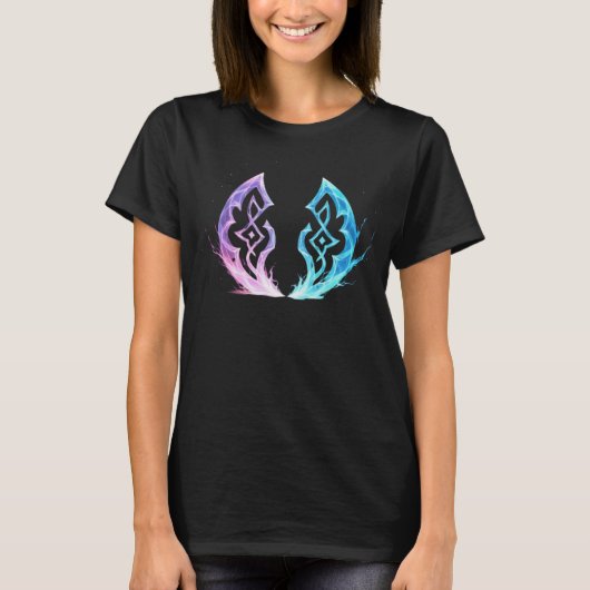 Ethereal Rune Convergence – Arcane Energy Emblem T-shirt (Voorkant)