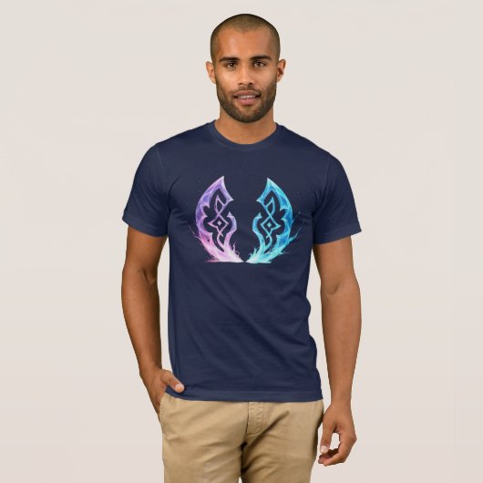 Ethereal Rune Convergence – Arcane Energy Emblem T-shirt (Voorkant volledig)